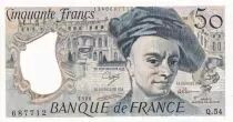 France 50 Francs - Quentin de la Tour - 1988 - Serial Q.54 - PUNC - P.152d