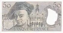 France 50 Francs - Quentin de la Tour - 1988 - Serial Q.54 - PUNC - P.152d