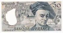 France 50 Francs - Quentin de la Tour - 1988 - Serial T.53 - UNC - P.152d