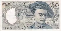 France 50 Francs - Quentin de la Tour - 1989 - S&eacute;rie J.58 - TTB - F.67.15