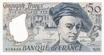 France 50 Francs - Quentin de la Tour - 1990 - Serial W.59 - PUNC - P.152e