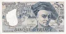 France 50 Francs - Quentin de la Tour - 1990 - Serial W.62 - VF - P.152e