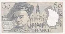 France 50 Francs - Quentin de la Tour - 1990 - Serial W.62 - VF - P.152e