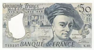 France 50 Francs - Quentin de la Tour - 1990 - S�rie N.60