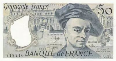 France 50 Francs - Quentin de la Tour - 1990 - S�rie U.59