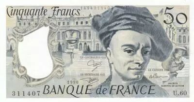 France 50 Francs - Quentin de la Tour - 1990 - S�rie U.60