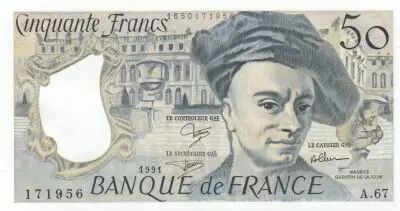 France 50 Francs - Quentin de la Tour - 1991 - S�rie A.67