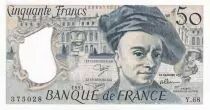 France 50 Francs - Quentin de la Tour - 1991 - S&eacute;rie Y.68 - F.67.17