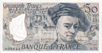 France 50 Francs - Quentin de la Tour - 1992 - Serial O.73 - UNC - P.152f