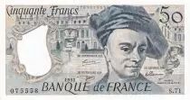 France 50 Francs - Quentin de la Tour - 1992 - Serial S.71 - UNC - P.152f