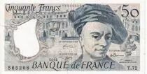 France 50 Francs - Quentin de la Tour - 1992 - Serial T.72 - VF - P.152f