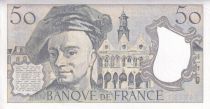 France 50 Francs - Quentin de la Tour - 1992 - Serial W.70 - UNC - P.152f