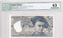 France 50 Francs - Quentin de la Tour - 1992 - Série N.71- ICG 63UNC