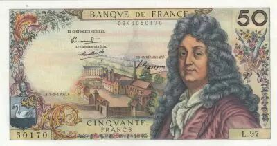 France 50 Francs - Racine - 02-02-1967 - S�rie L.97