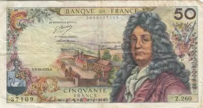 France 50 Francs - Racine - 03-10-1974 - Serial Z.260