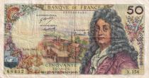 France 50 Francs - Racine - 06-11-1969 - Serial X .156 - P.148