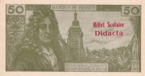 France 50 Francs - Racine - School note - 07-06-1962