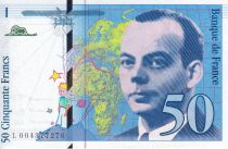 France 50 Francs - Saint-Exupéry - 1992 - Letter L - P.157