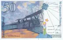 France 50 Francs - Saint-Exupéry - 1992 - Letter V - P.157