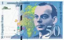 France 50 Francs - Saint-Exupéry - 1992 - Lettre P - Mouton décalé - F.72f1.01