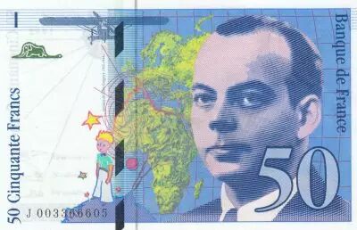 France 50 Francs - Saint-Exup�ry - 1992 - S�rie J.003