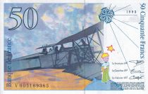 France 50 Francs - Saint-Exupéry - 1993 - Letter V - P.157