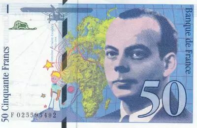 France 50 Francs - Saint-Exup�ry - 1994 - Serial F.025