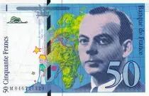 France 50 Francs - Saint-Exupéry - 1996 - Letter M - P.157