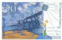 France 50 Francs - Saint-Exupery - 1996 - Serial A.029 - Small Number