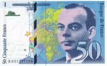 France 50 Francs - Saint-Exupéry - 1999 - Letter D - P.157