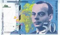 France 50 Francs - Saint-Exup&eacute;ry - 1999 - Letter N - P.157