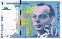 France 50 Francs - Saint-Exupéry - 1999 - Letter R - P.157