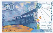 France 50 Francs - Saint-Exupéry - 1999 - Letter V - P.157