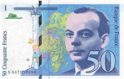 France 50 Francs - Saint-Exupery - 1999 - Serial N.047