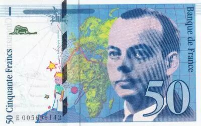 France 50 Francs - Saint-Exup�ry - Sign Vigier - 1993 - Letter E - P.157