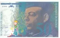 France 50 Francs - Saint-Exup&eacute;ry -1984 - Proof 1 st type - Serial H.88