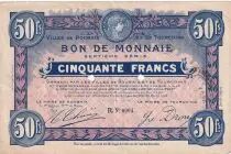France 50 Francs - Ville -  Roubaix-Tourcoing - 7&eacute;me S&eacute;rie - 20-04-1916 -R6004