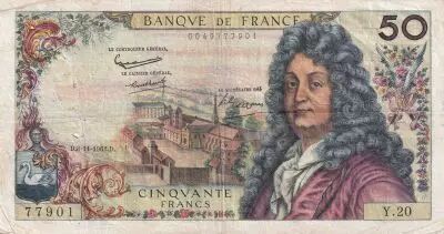 France 50 Francs, Racine - 07-06-1962 - Serial Y.20