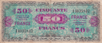 France 50 Francs Allied Military Currency - 1944 Serial 2 14035847