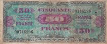 France 50 Francs Allied Military Currency - 1945 Serial X
