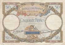 France 50 Francs Angels - Mercury - 31-12-1931 Série Q.9593 - F to VF