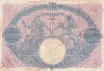 France 50 Francs Bleu et Rose - 12-03-1915 - S&eacute;rie O.6117