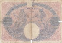 France 50 Francs blue and pink - 06-09-1915 - Serial O.6411