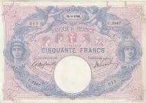 France 50 Francs Blue and pink - 31-01-1906 - PCGS