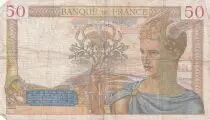 France 50 Francs Ceres - 03-11-1938 - Serial J.9162