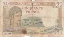 France 50 Francs Ceres - 05-12-1935 Serial M.3394
