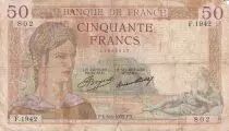 France 50 Francs C&eacute;r&egrave;s - 06-06-1935 - S&eacute;rie F.1942