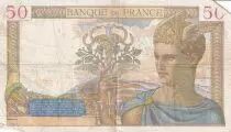 France 50 Francs Ceres - 10-08-1939 - Serial G.10723