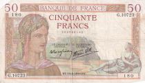 France 50 Francs Cérès - 10-08-1939 - Série G.10723