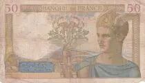 France 50 Francs Ceres - 11-01-1940 - Serial X.12009 - P.81